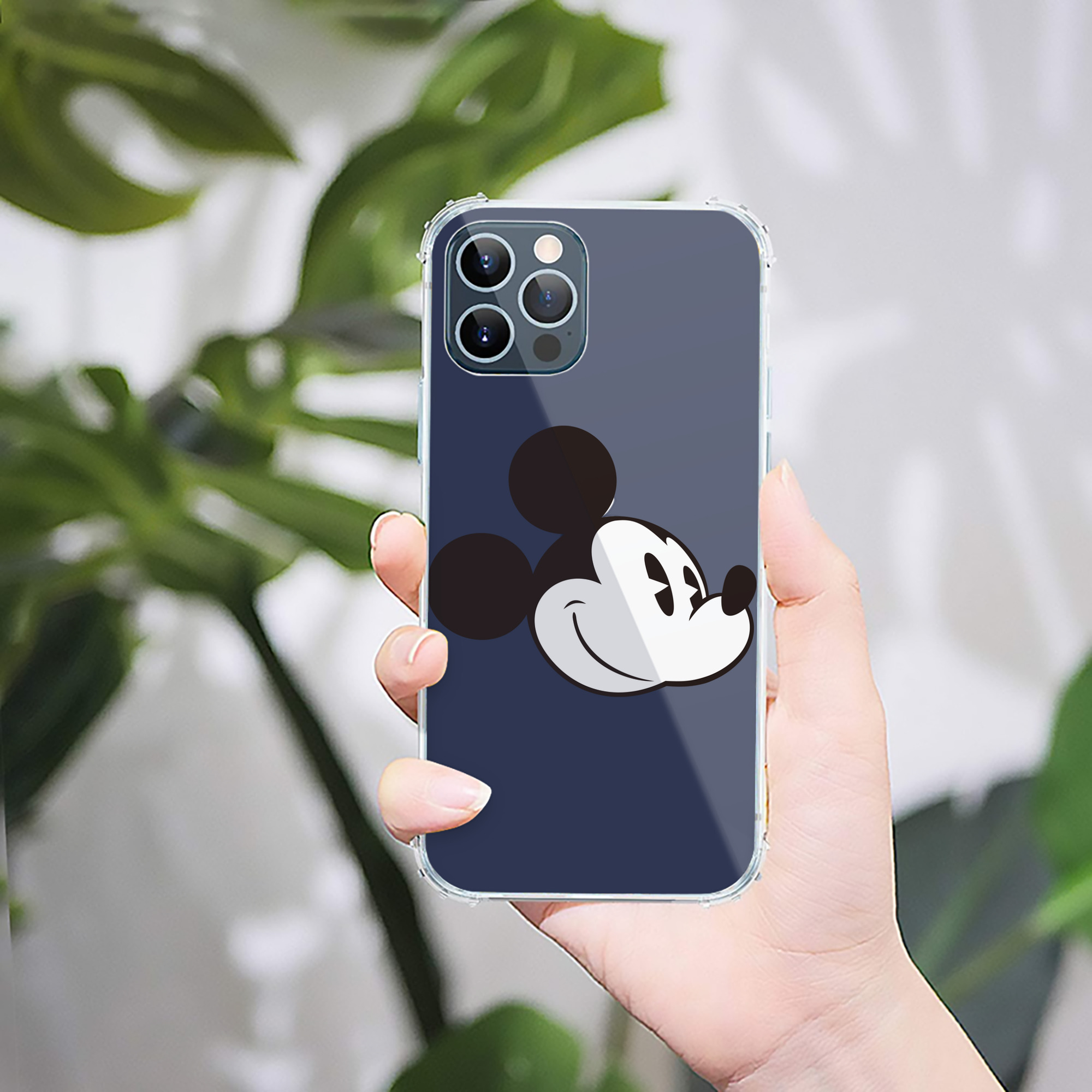 （画像用） ミッキーマウス Mickey Mouse 【iPhone 12シリーズ対応】透明スマホケース（クリアソフトケース）